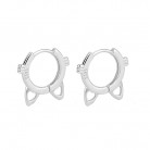 Girl Heart Cute Cat Ears Hollow Ear Studs