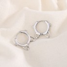 Girl Heart Cute Cat Ears Hollow Ear Studs