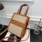 Simple New Fashion Women's Contrast Color Fashion Straw Bag