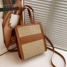 Simple New Fashion Women's Contrast Color Fashion Straw Bag