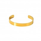 New 18K Gold Stainless Steel Smooth Wide Bracelet