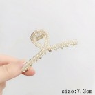 Metal Cross Pearl Rhinestone Hair Clip