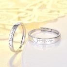 Male And Female Creative Students' Heart Lovers Ring ECG Ring