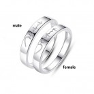 Male And Female Creative Students' Heart Lovers Ring ECG Ring