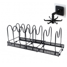 Retractable Multi-layer Folding Wrought Iron Multifunctional Storage Rack