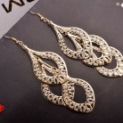 Baroque Multi-level Women's Hollowed Out Long Earrings Ethnic