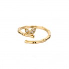 New Type Bamboo Knot Lovely Micro-set Zirconium Ring