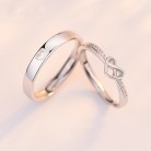 S925 Valentine's Day Heart To Heart Ring Heart