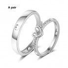 S925 Valentine's Day Heart To Heart Ring Heart