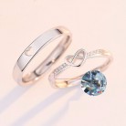 S925 Valentine's Day Heart To Heart Ring Heart