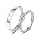 S925 Valentine's Day Heart To Heart Ring Heart