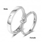 S925 Valentine's Day Heart To Heart Ring Heart