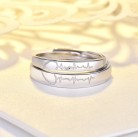 925 Silver Creative Student Heart Couple Ring ECG Ring