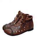 Versatile Casual Retro Women's Cool Boots With Soft Soles And Soft Surface Holes