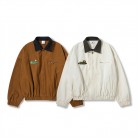 Men's And Women's Loose-fitting Vintage Embroidered Lapel Workwear Jacket