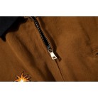 Men's And Women's Loose-fitting Vintage Embroidered Lapel Workwear Jacket