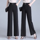 Loose Straight Tube Drop Feeling Ice Silk Wide Leg Pants For Women