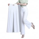 Loose Straight Tube Drop Feeling Ice Silk Wide Leg Pants For Women