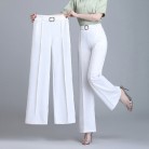 Loose Straight Tube Drop Feeling Ice Silk Wide Leg Pants For Women