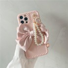 Bowknot Pearl Chain Mobile Phone Case