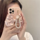 Bowknot Pearl Chain Mobile Phone Case