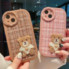 Cartoon Bear Mobile Phone Shell Flannel