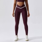 Contrast Color Quick-drying Yoga Pants Women's Hip Lifting High Waist Tight