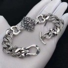 Thai Silver Aggressive Men's Bracelet Pattern