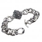 Thai Silver Aggressive Men's Bracelet Pattern