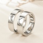 Stainless Steel Lovers Hold The Hand Of Their Son And Grow Ring