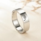 Stainless Steel Lovers Hold The Hand Of Their Son And Grow Ring