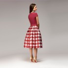 Summer Autumn New Style Big Polka Dot Patchwork Dinner Dress