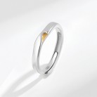 Men's And Women's Fashion Sterling Silver Irregular Heart Ring