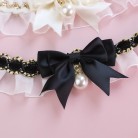 New Lace Elastic Bow Pet Collar