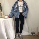 Winter New Large Women's Fat Denim Coat