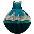 European And American Girls' Embroidered Retro Evening Dress