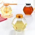 Six-edged Sealed Glass Honey Bottle