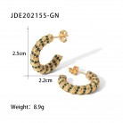 New Fashion Women's Versatile Spiral C-shaped Zircon Earrings