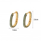 U-shaped Stainless Steel Earrings With Micro-set Zircon Earrings