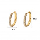 U-shaped Stainless Steel Earrings With Micro-set Zircon Earrings