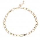 New Simple Metal Buckle Femininity Short Shiny Necklace