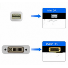 Mini DP To DVI Cable White