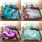 Modern Marble Texture 3D Digital Printing Quilt Cover Pillowcase