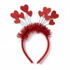 Fashion Headband Holiday Party Headdress Red Paillette Love Headband