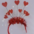 Fashion Headband Holiday Party Headdress Red Paillette Love Headband