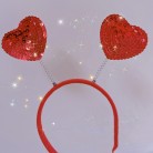 Fashion Headband Holiday Party Headdress Red Paillette Love Headband