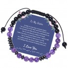 Letter Woven Natural Amethyst Bracelet