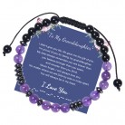 Letter Woven Natural Amethyst Bracelet