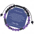 Letter Woven Natural Amethyst Bracelet