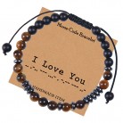 Bracelet Alphanumeric Natural Stone Lovers